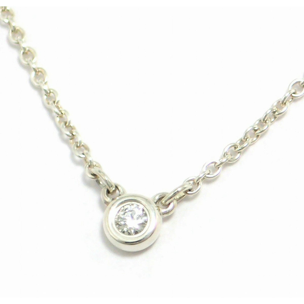 TIFFANYCo Tiffany By the Yard Necklace Silver Diamond